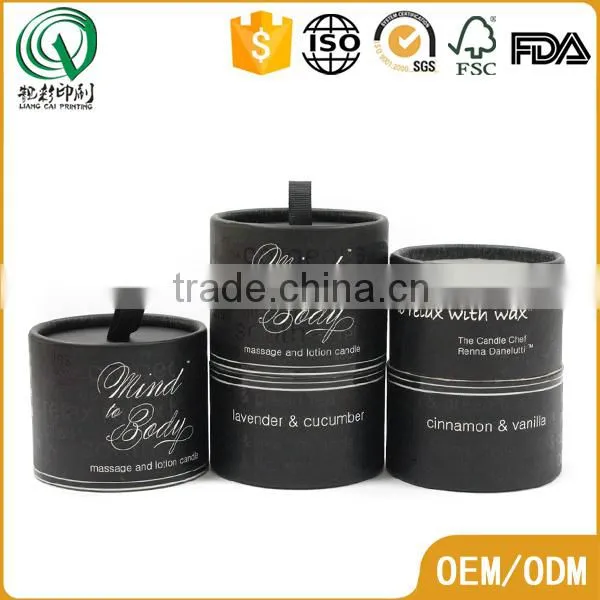 Special Black Custom Logo UV Printing Glossy Round Cardboard Box Wholesale photo-5