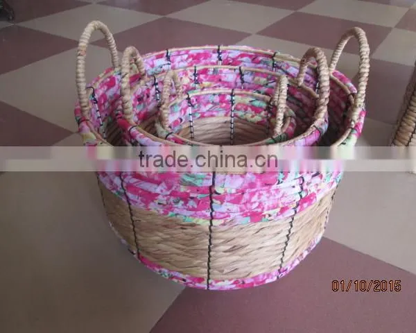 New Products! Water Hyacinth Basket/storage Basket With 2 Handle photo-6