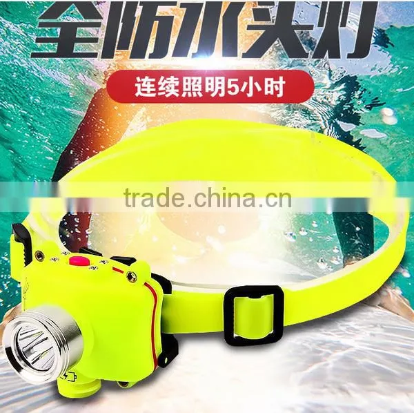 High Quality Usb Charging Built-in Battery Diving Head Lamp photo-2