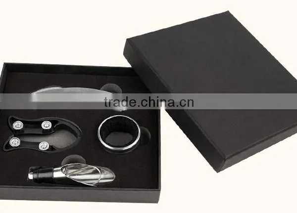 Promotional New Design High Quality Paper Box Wine Gift Box, Luxury Wine Opener Tool Gift Set With Paper Box Packed photo-6