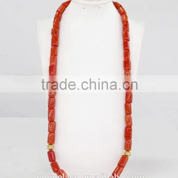 2016 Fashion African Bridal Beads Jewelry Set Coral Beads Jewelry Designs Nigerian Coral Beads Jewelry Set Wedding photo-2