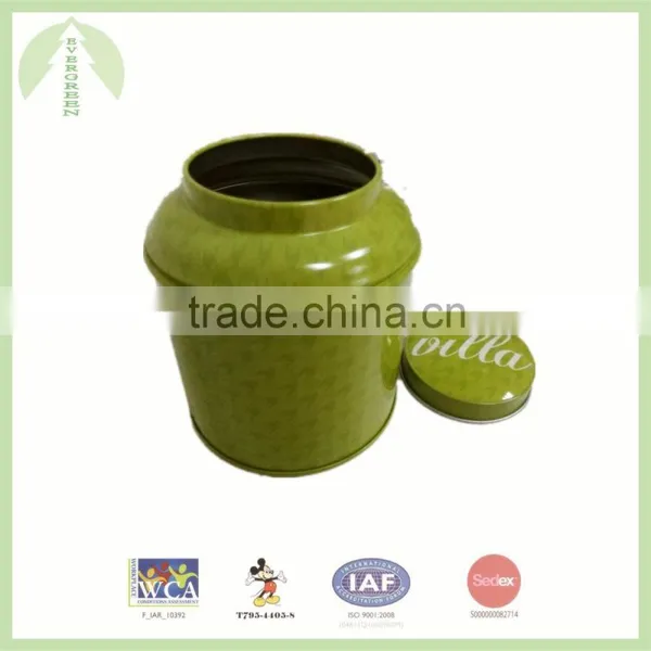 Fancy Design Chinese Tea Tin Box With Lift-off Lid/round Tea Tin Box/tea Can photo-2
