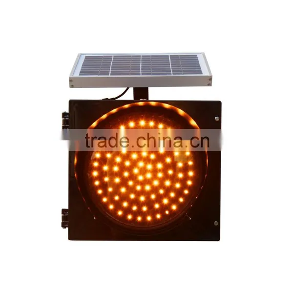 LED Solar Traffic Flashing Light Yellow 400 Quality Choice photo-2