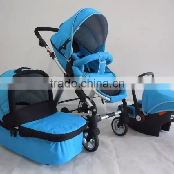 2015 Pink Baby Prams 3 in 1 ,with Big Carrycot ,3position Seat 5 Point Safety Belt With 2 Safet Lock. photo-6