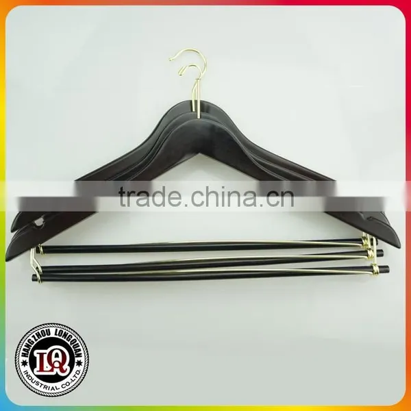 Luxury Wide Shoulders Antique Wooden Clothes Hanger photo-4