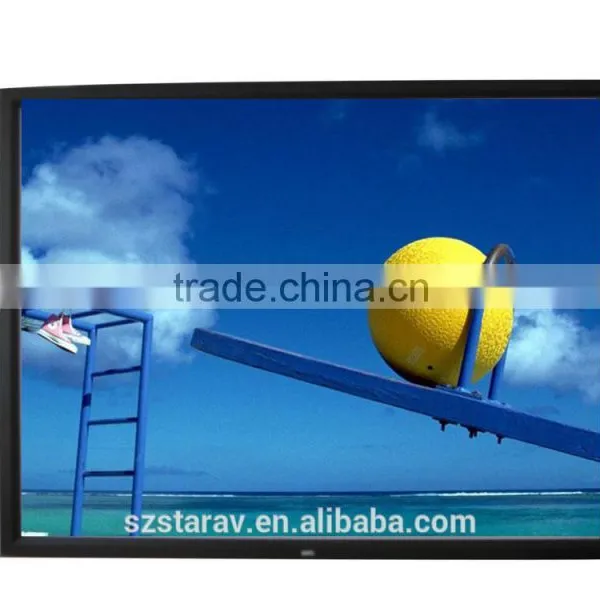 1:1 4:3 16:9 Matte White Aluminium Fixed Frame Screen With Aluminium Frame Velet Cover photo-6