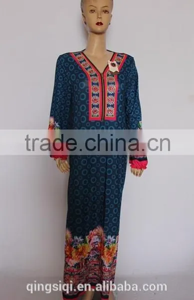 Fashion Long Sleeve Arab Lady Long Gown photo-4