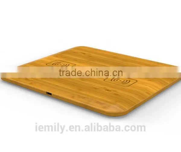 New Bamboo Dual 2 Coil qi Wireless Charger Samsung Wireless Charger Pad photo-4