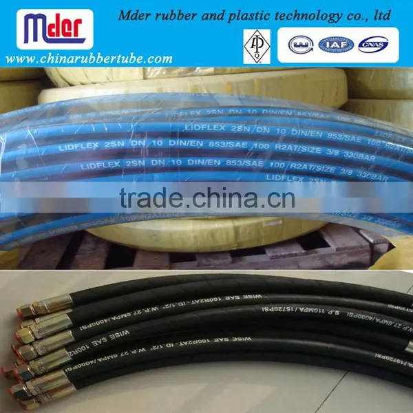 flexible rubber hose pipe and fittings assembly used for oil