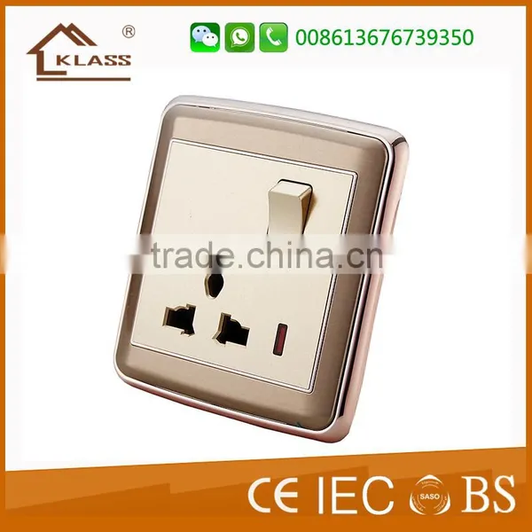 Superior Materials Lights Switch Manufacture With Silver Alloy Touch Point Of Double 13A Switched Socket photo-3