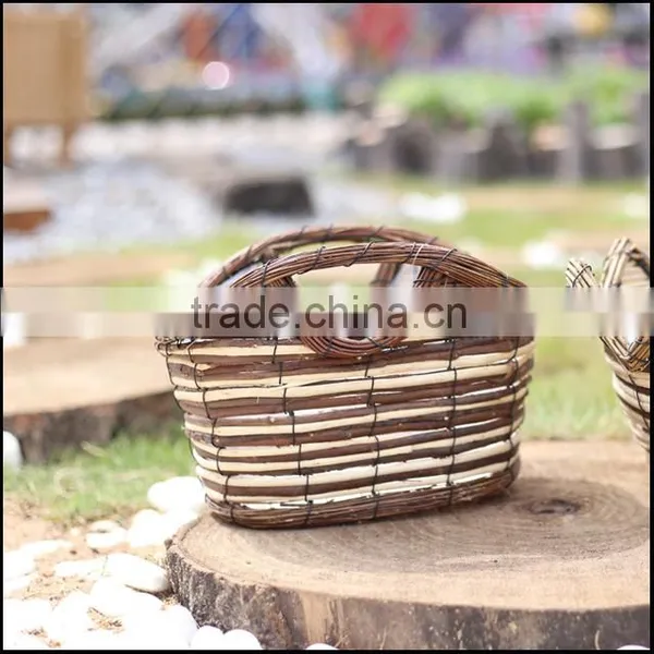 Handbag Shape Wicker Basket photo-2