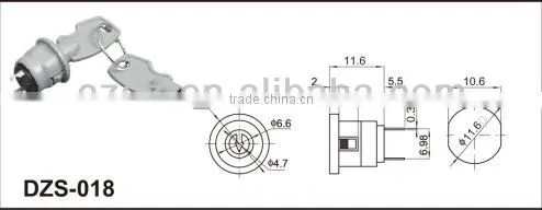 12mm Electrical Key Switch,key Switch 12v,metal Touch Key Switch photo-3