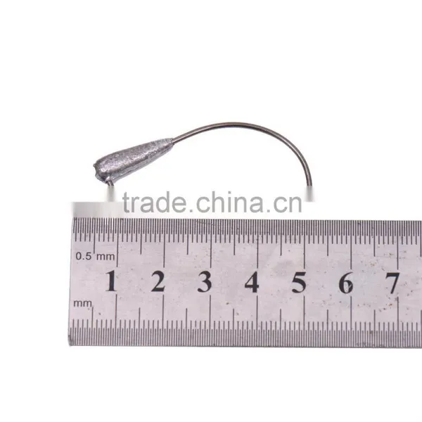 5Pcs Carbon Steel Lead Fishing Hooks photo-2