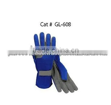 Gray And Blue Karting Gloves