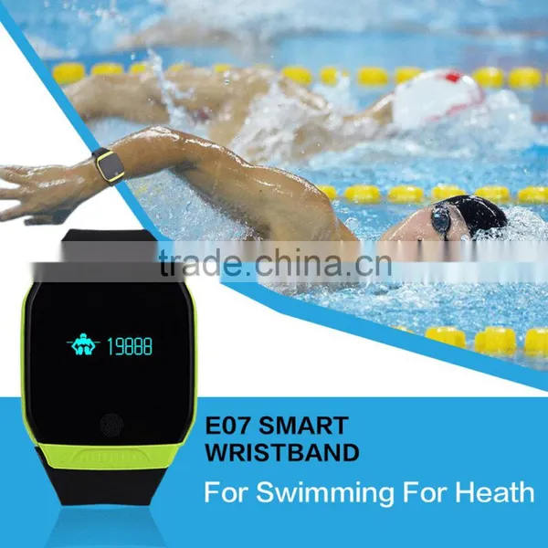 Ports Smart Wristband E07S Bluetooth Smart Band Swimming Bracelet Vibrating Alarm for Android and os System photo-5