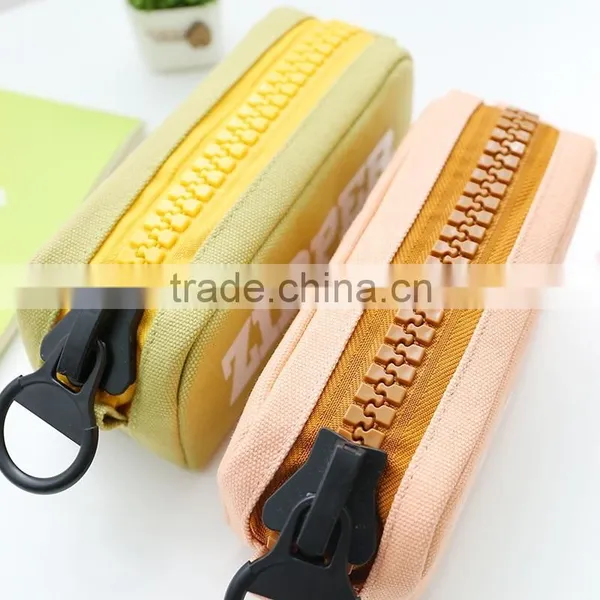 Custom School Canvas Pencil Case With Big Zipper for Students photo-5