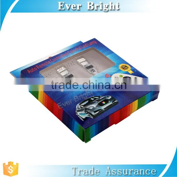 Newest Products Remote Controlled Colorful Led Auto Lamp 2pcs T10 Car Led 5050 Rgb Bulb photo-5