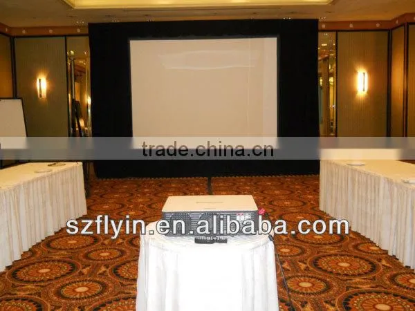 High Quality ! Front and Rear Easy Folding Screen With Wheel WFlight Case Projector Screen photo-5
