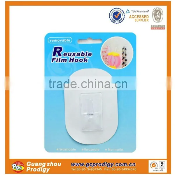 2015 Self-adhesive Reusable Film Packaging Plastic Hook photo-5
