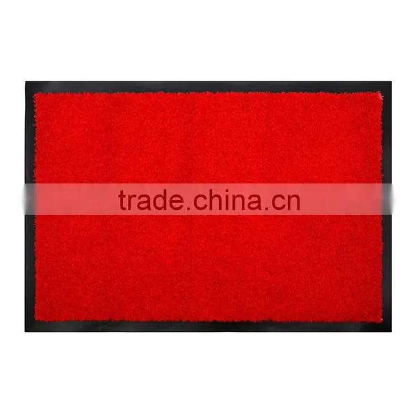 Red Nylon Cut Pile Wedding Washable Entrance Carpet Tiles photo-4