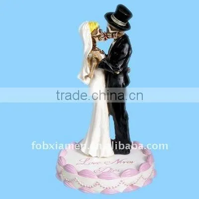 Resin Skeleton Halloween Wedding Cake Toppers