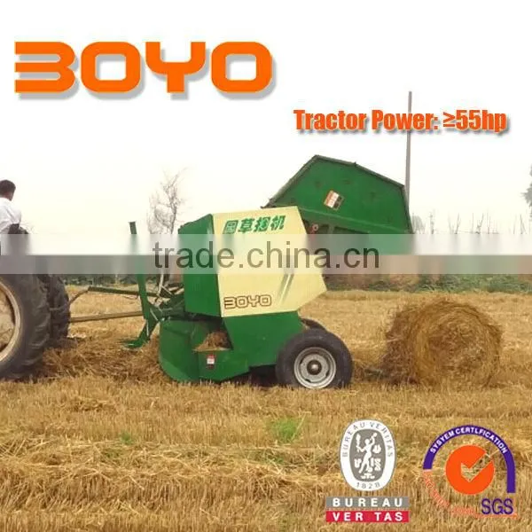 Compact Round Straw Baler with Bundling Systems