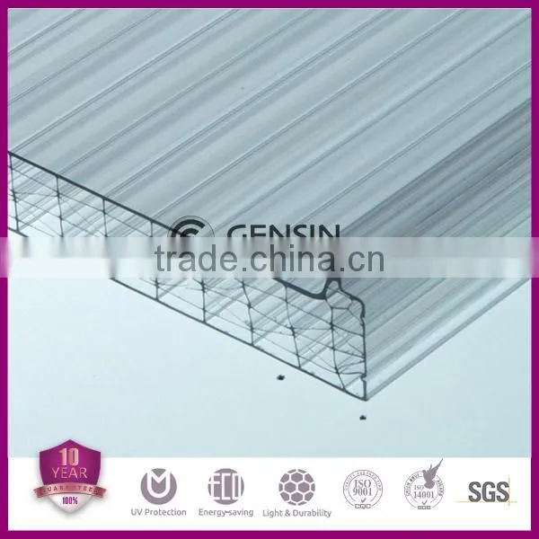 16mm/20mm/25mm Thicken Stadium Airport Roofing Building Material U-locking Multiwall Hollow Polycarbonate Sheets photo-2
