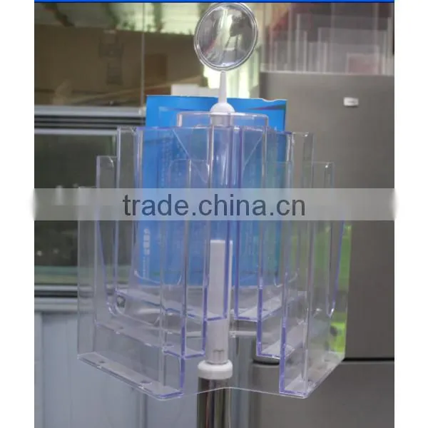 Floor Standing Rotating 3 Side Acrylic Leaflet Dispenser photo-2