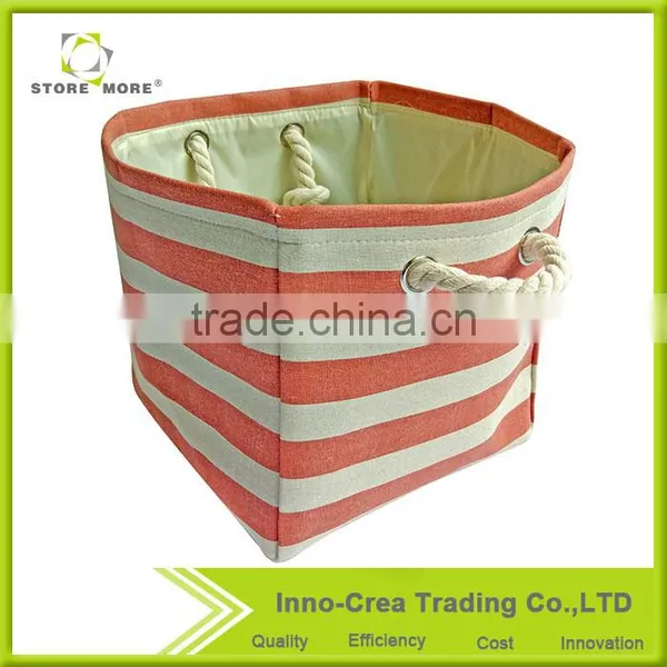 Store More / OEM Weaving Foldable Sundry Storage Bin With Cotton Rope Handle photo-5