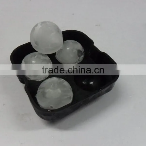 New Round Silicone Ice Balls Maker Tray FOUR Large Sphere Cube Molds photo-4