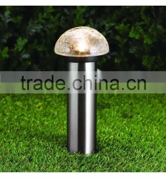6pk Solar Crackle Ball Bollard Garden Stake Light photo-2