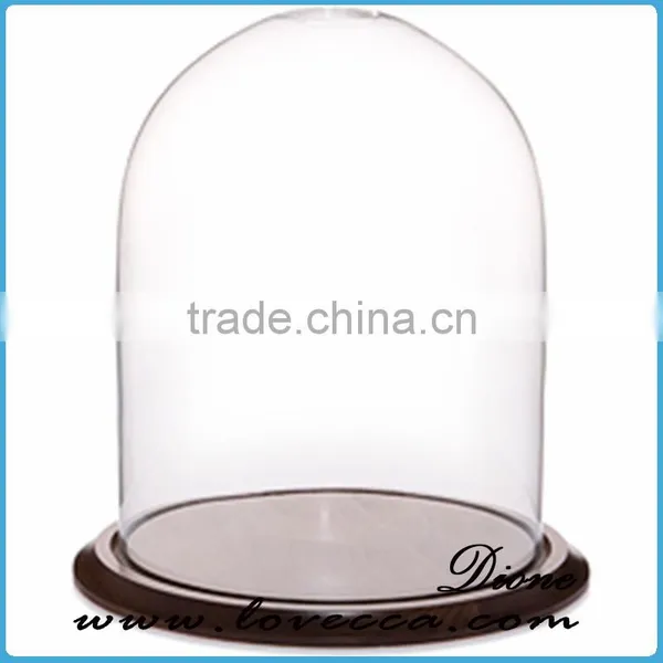 High Quality Display Dome Wholesale Glass Dome With Wooden Base photo-3