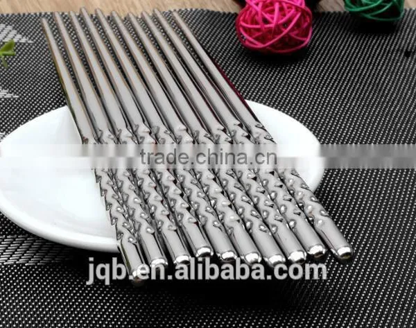 WNL-912 Twisted Handle Stainless Steel Travel Chopsticks photo-5