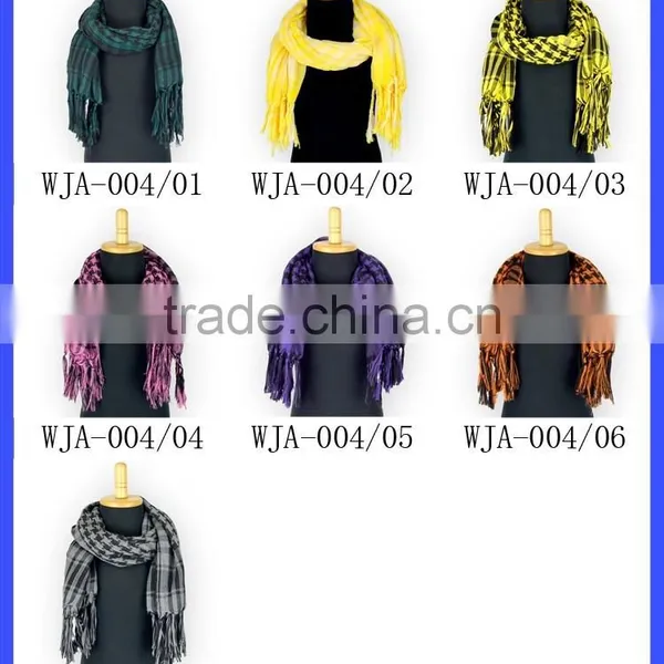 Wholesale Ladies Muslim Products Bright Yellow Tassels Hijab Scarf Fashion Lady Fringe Scarf photo-6