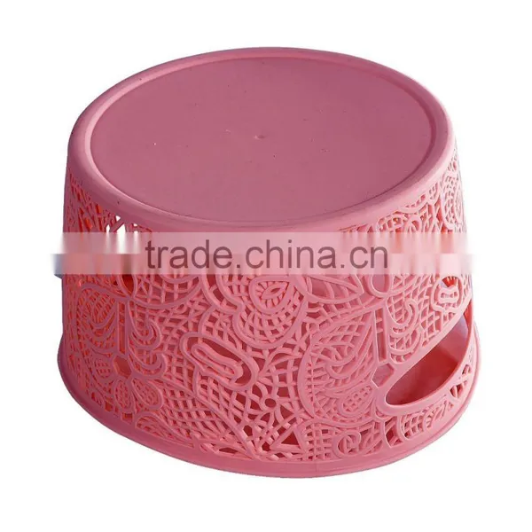 Lace Basket With 2 Sizes, Plastic Lace Basket With Handle, Round Shape Basket photo-6