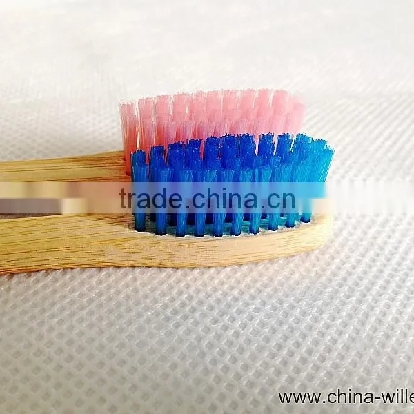 Blue Color Bamboo Toothbrush, Soft Bristle Toothbrush photo-3