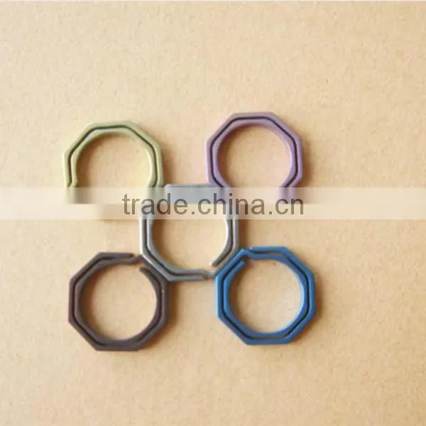 TK-2308 20MM TC4 Octagonal Titanium Keychain photo-2