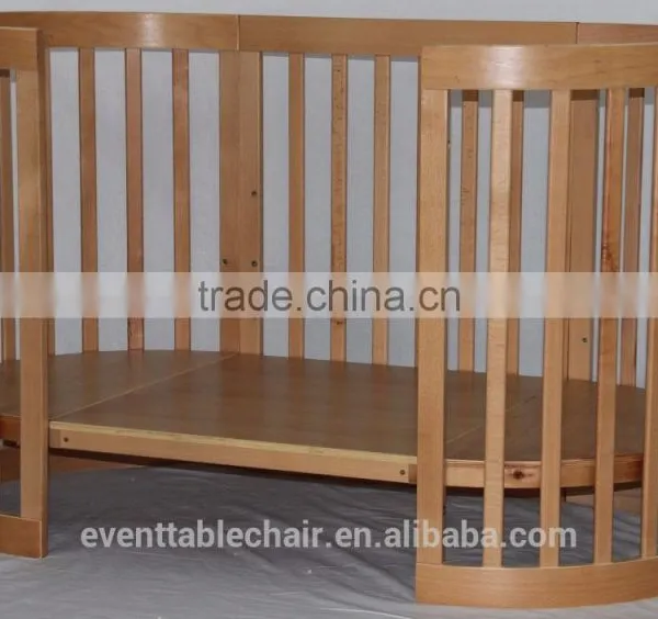 Popular Solid Wood Multifunction Solid Beech Wood Baby Cribs for Sale photo-6