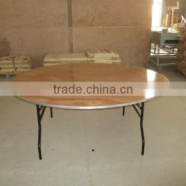 Used Plywood Banquet Round Folding Tables For Sale photo-3