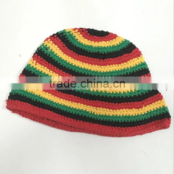 Hand Knit Custom Hat Printed Colorful Winter Knitted Hat photo-3