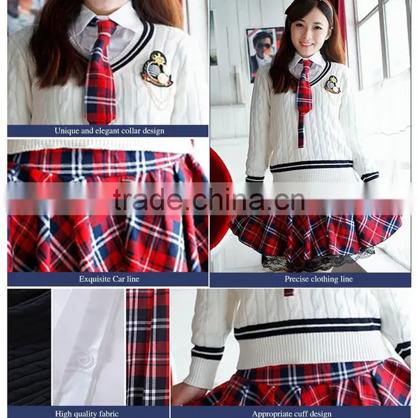 2016 Girls Sweater And Short Skirt For High School Uniform Designs photo-6