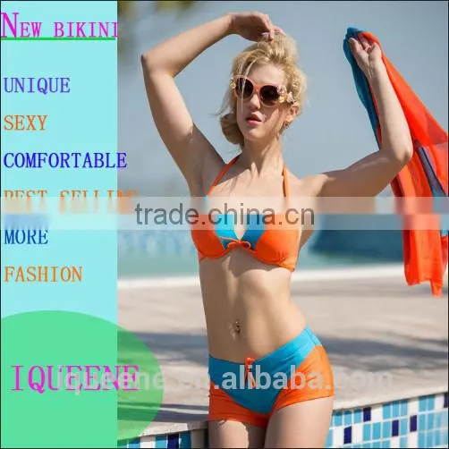 2015 Girl Hot Sex Bikini Unique Products to Sell With Cover up Beach Dress