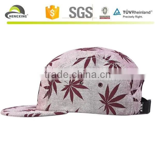 Print 5-Panel Hats Adjustable Buckle 5 Panel Caps photo-3