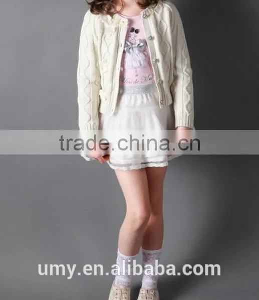 Cotton Handmade Round Neck Sweater Design for Girl photo-4