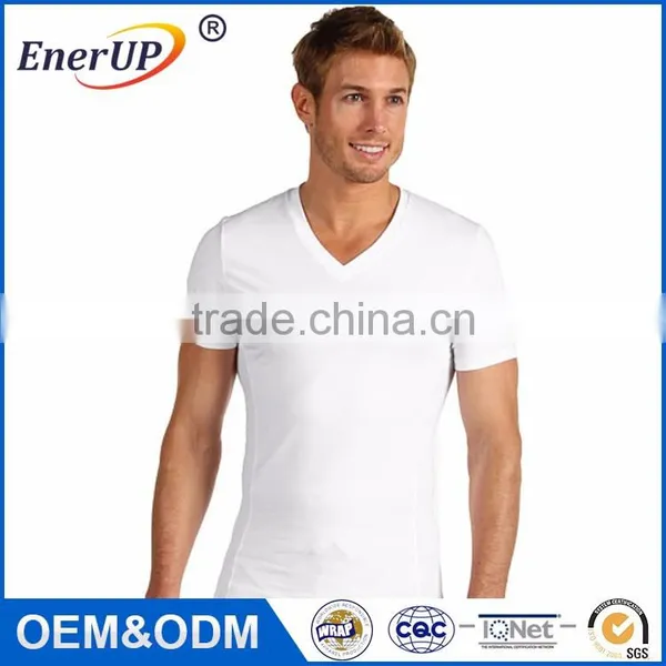 2017 High Quality Sweat Absorbing T-shirt Wholesale for Men White Body Fit Under T-shirt Dri Fit Sweat Proof T-shirt photo-5
