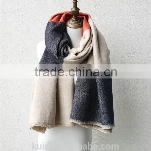 Luxury Brand Fashion Plaid Women Winter Scarf Design Acrylic Cashmere Shawls Big Size Scarves Cape Lady's Poncho photo-2