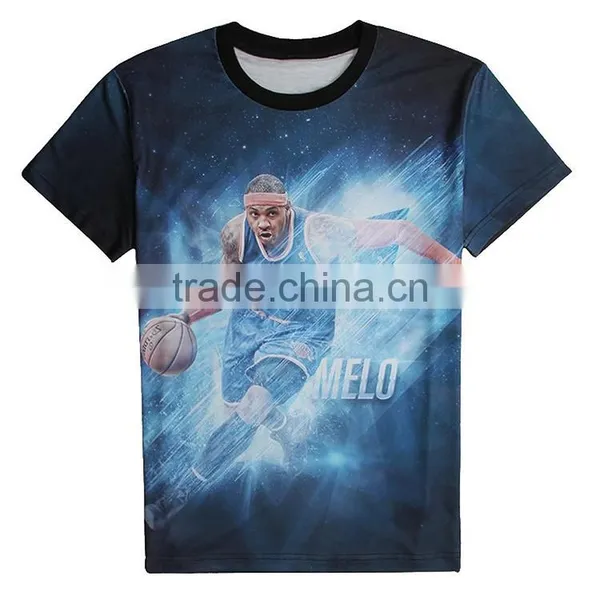 Custom Design Model Bulk 3D Pictures Man All Over Sublimation Printing T-shirt photo-4