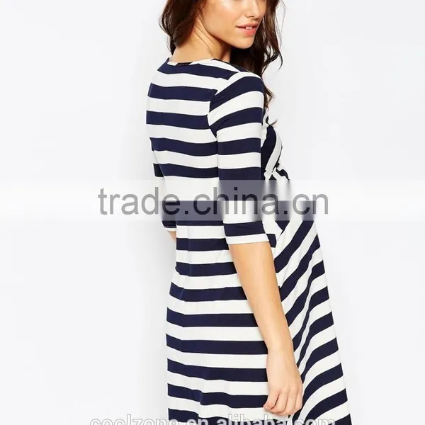 Trade Assurance Cross Over Design Stretch Maternity Dresses Wholesale Maternity Clothes 2015 photo-3