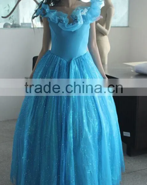 Walson Clothes Apparel 2015 NEW Movie Sandy Princess Cinderella Princess Dress Cosplay Costume Adult photo-4