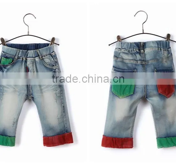 Guangzhou Apparel Factory Second Hand Latest Boys Fashion Hand Wash Import Jeans photo-2